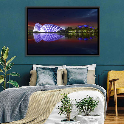 Gardens by the Bay Night Reflection Wall Art