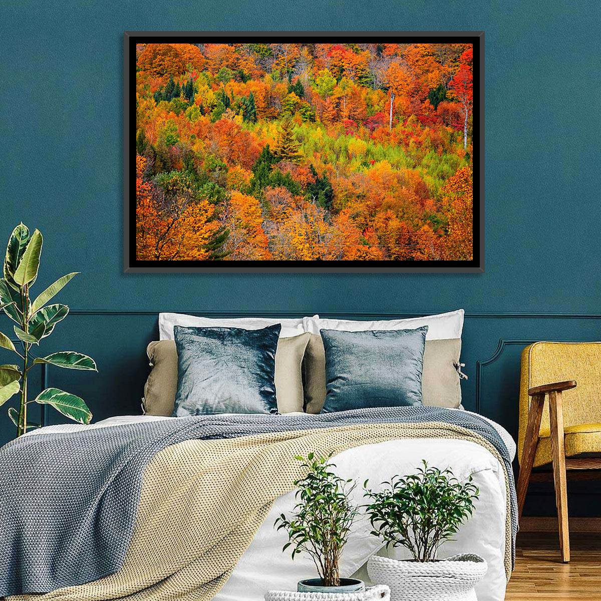 Vermont Autumn Mountain Forest Wall Art