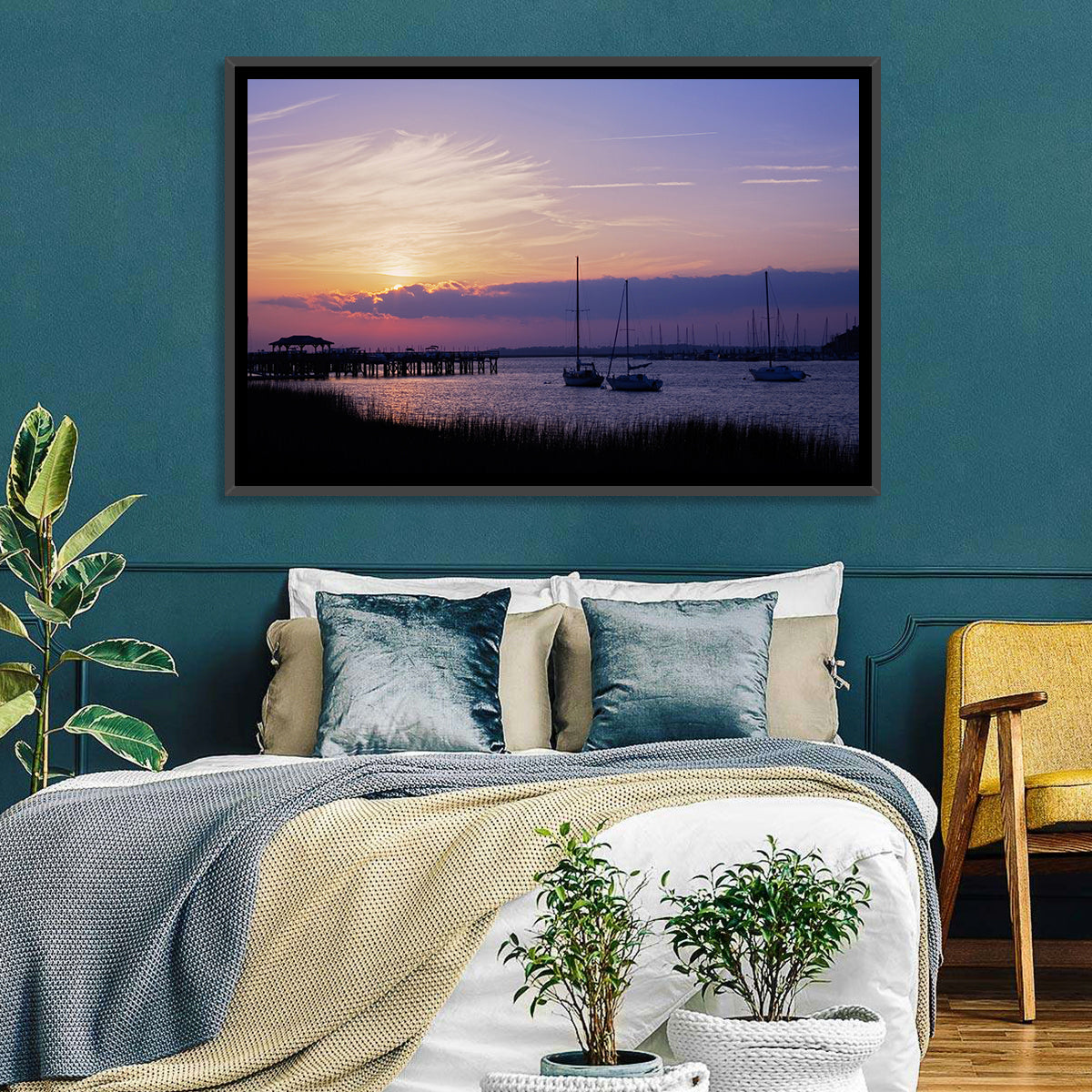 South Carolina Coastal Harbor Wall Art