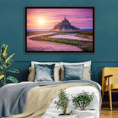 Mont Saint-michel Sunset Wall Art