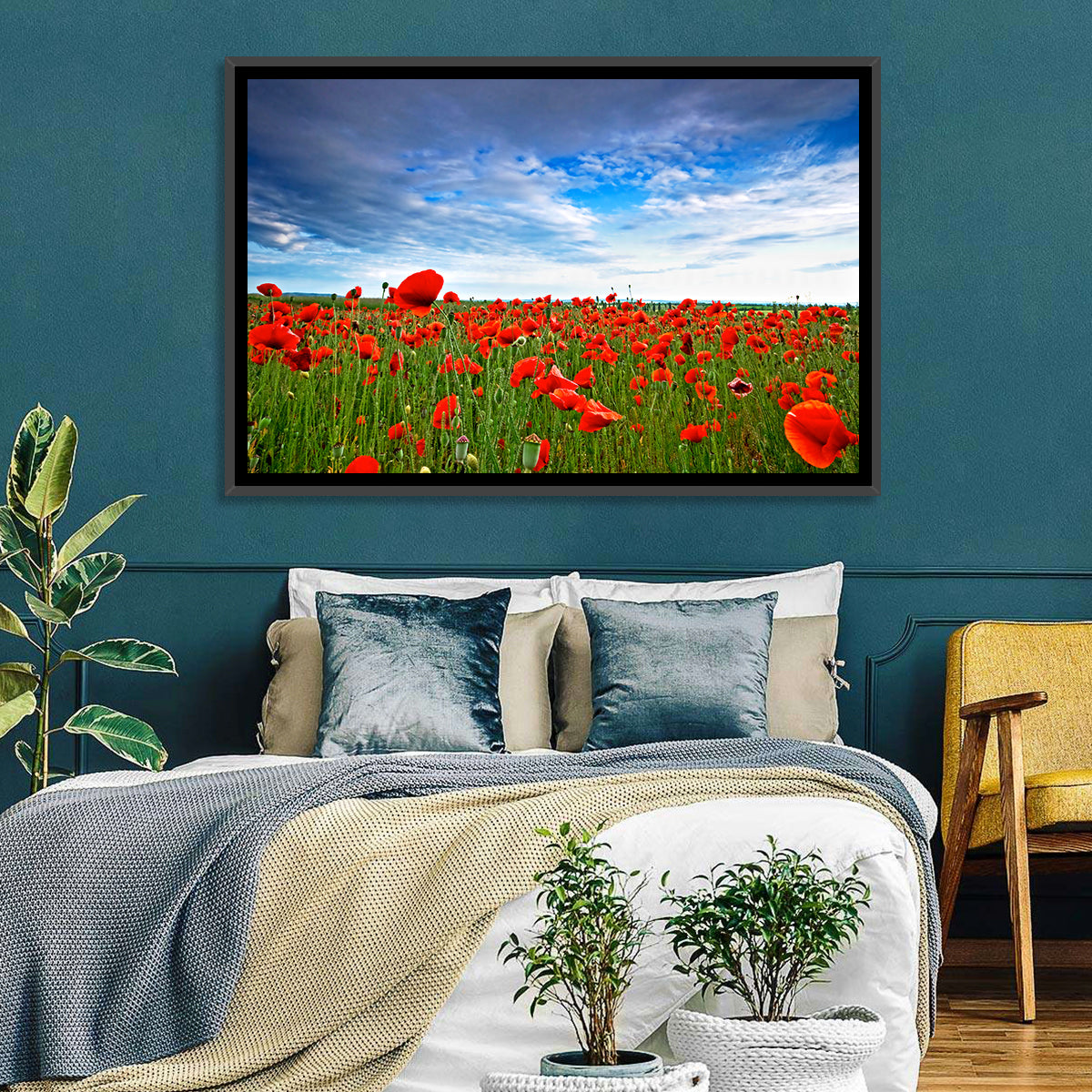 Red Poppy Field Wall Art