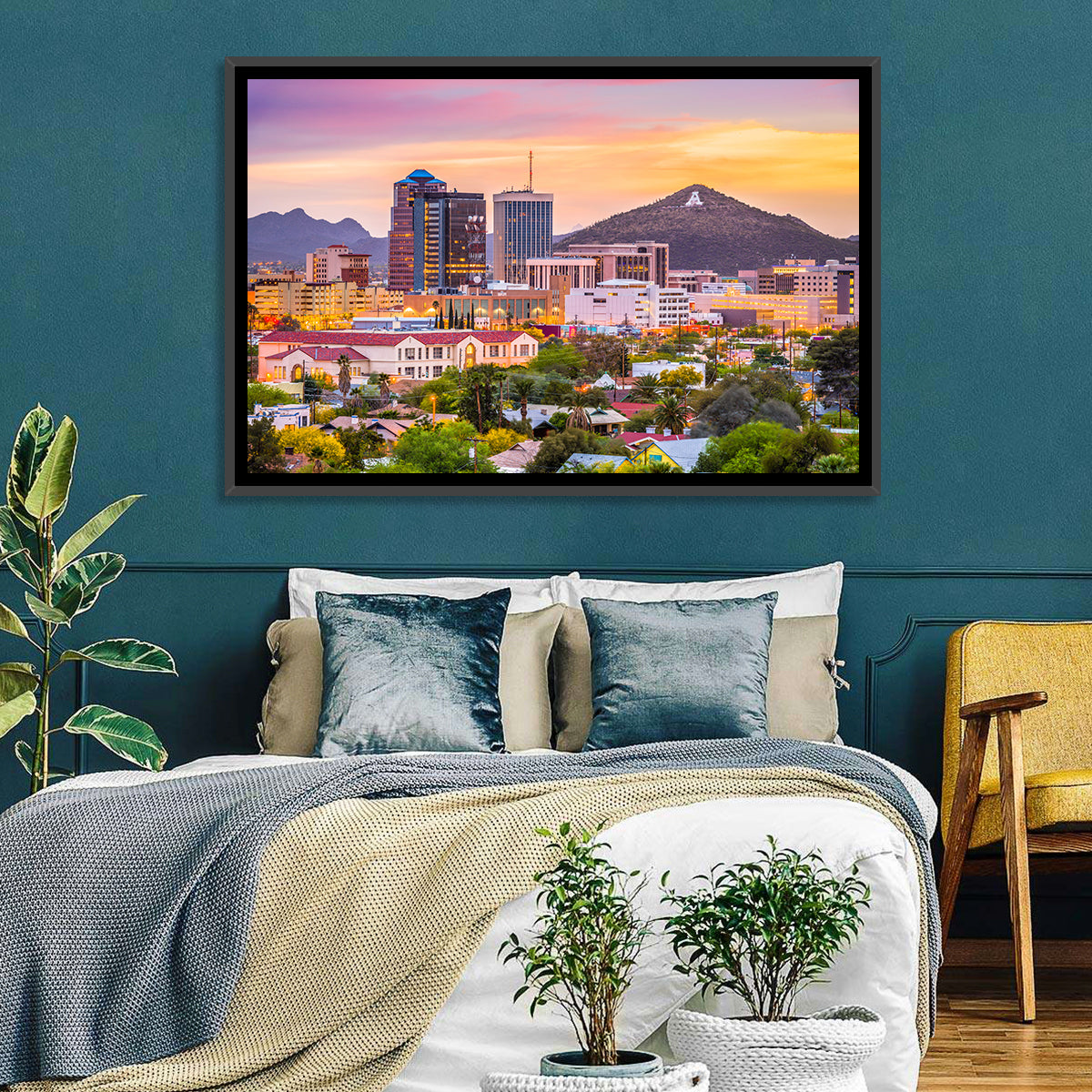 Tucson Skyline at Golden Hour Wall Art