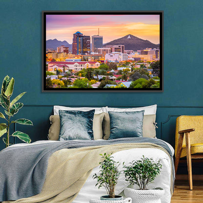 Tucson Skyline at Golden Hour Wall Art