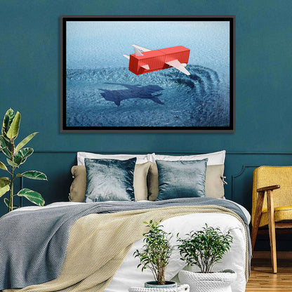 Flying Shipping Container Wall Art