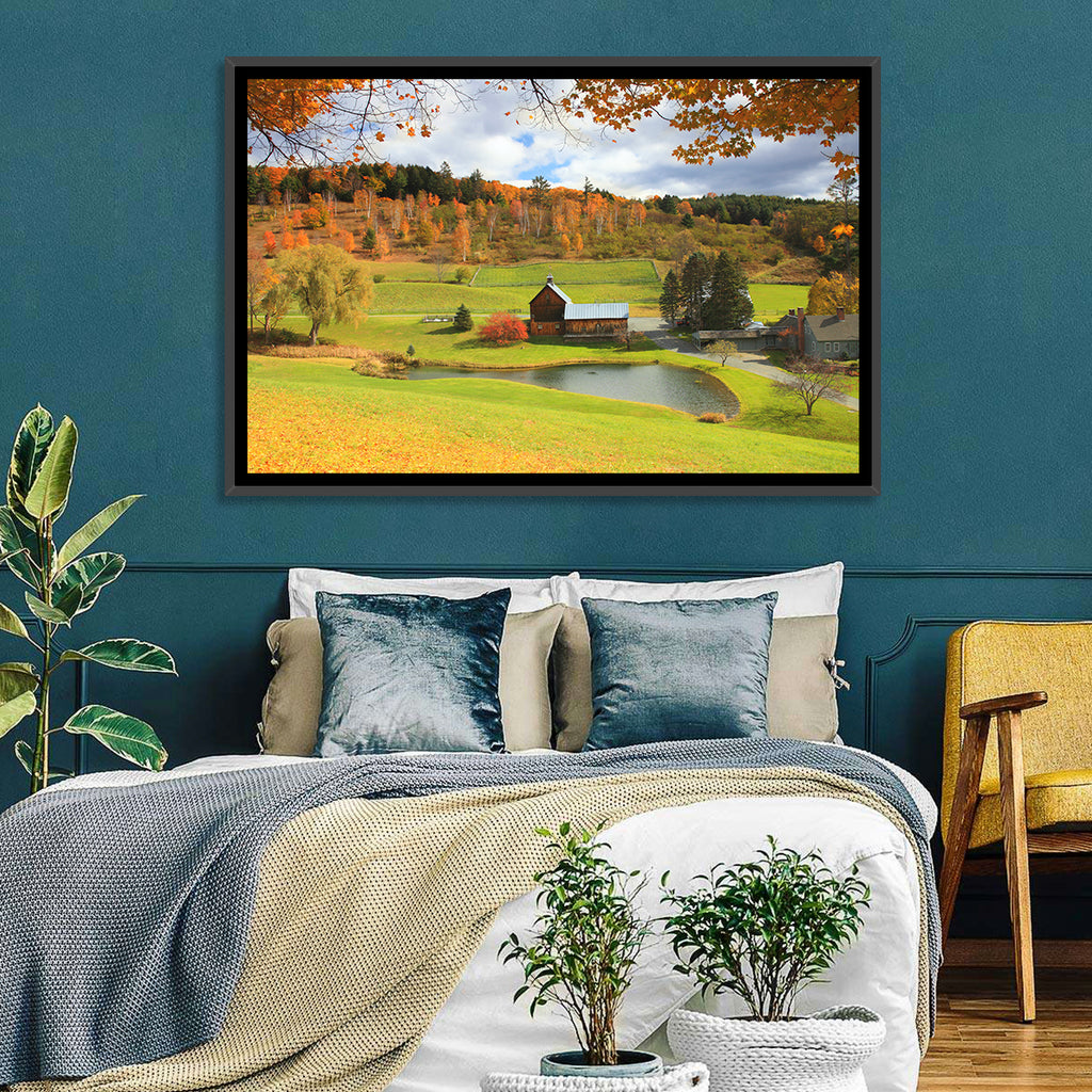 Vermont Barn by Pond Wall Art