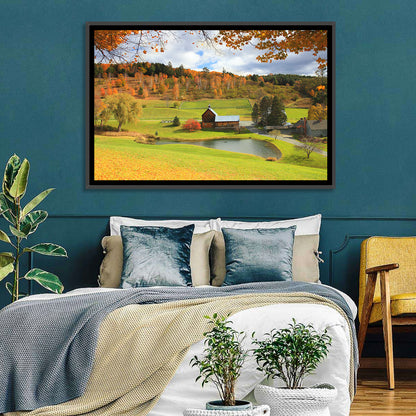 Vermont Barn by Pond Wall Art
