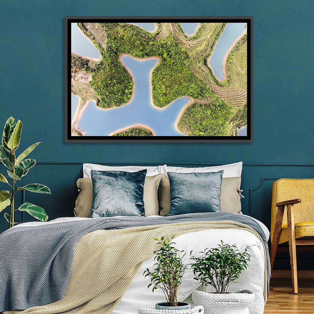 Thousand Island Lake Aerial View Wall Art