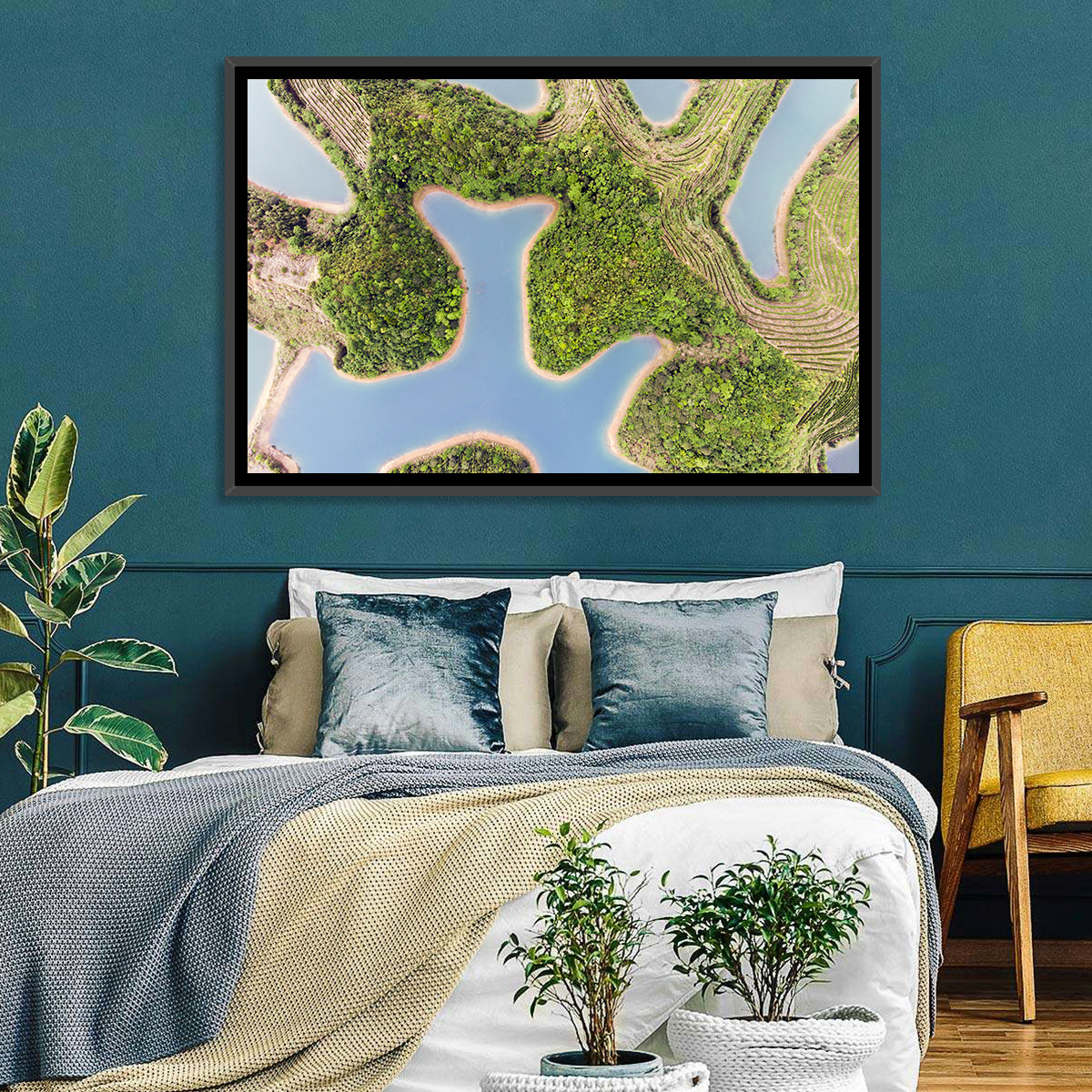 Thousand Island Lake Aerial View Wall Art
