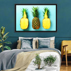 Three Pineapples Minimalist Design Wall Art
