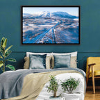 Snowy Valley with Parallel Tracks Wall Art