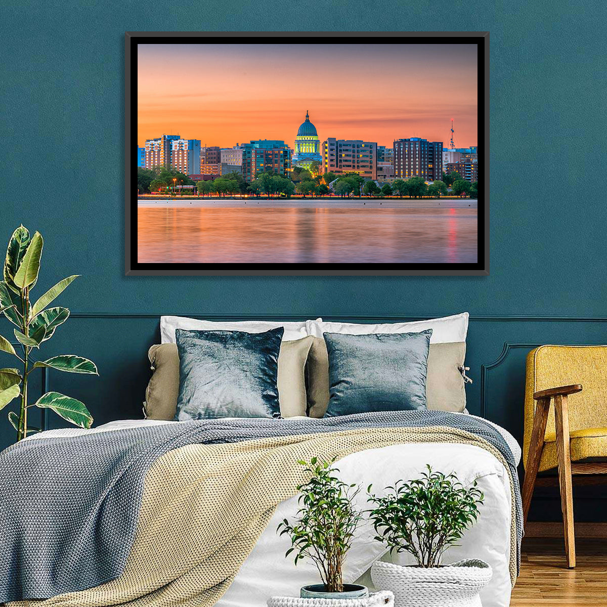 Madison State Capitol Skyline Wall Art