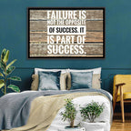 Failure Is Part of Success Rustic Typography Wall Art