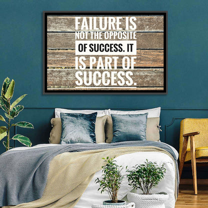 Failure Is Part of Success Rustic Typography Wall Art