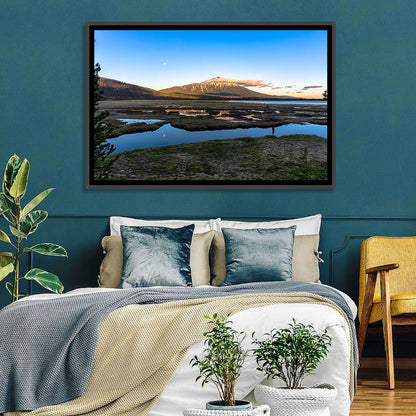 Mount Bachelor Moonlit Sunset Wall Art