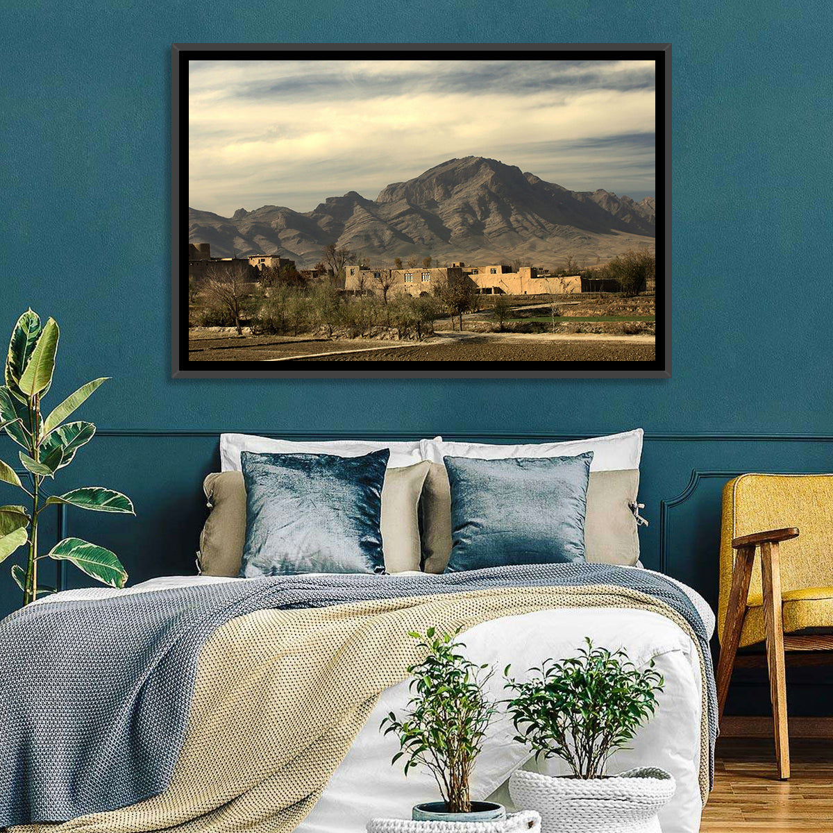 Afghan Mountain Village Wall Art