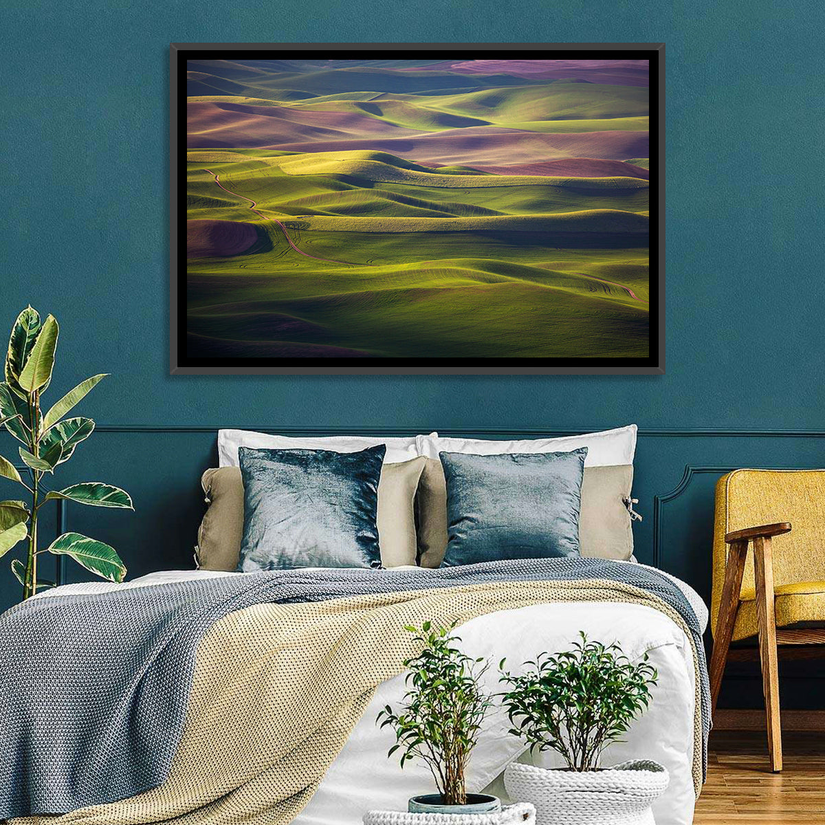 Palouse Farmland at Golden Hour Wall Art