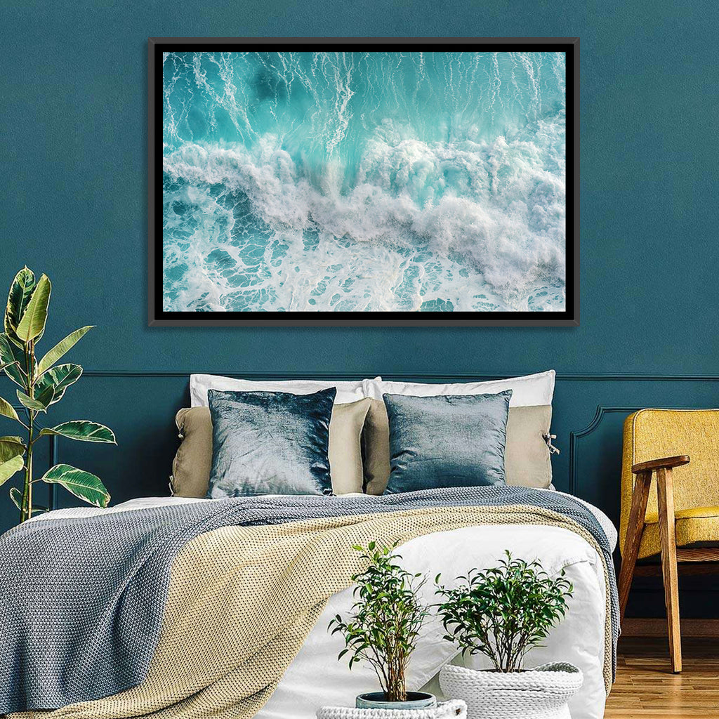 Top Down Turquoise Wave Wall Art