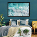 Top Down Turquoise Wave Wall Art