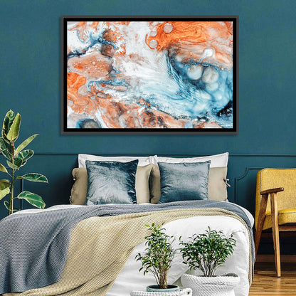 Copper Marble Fluid Abstract Wall Art