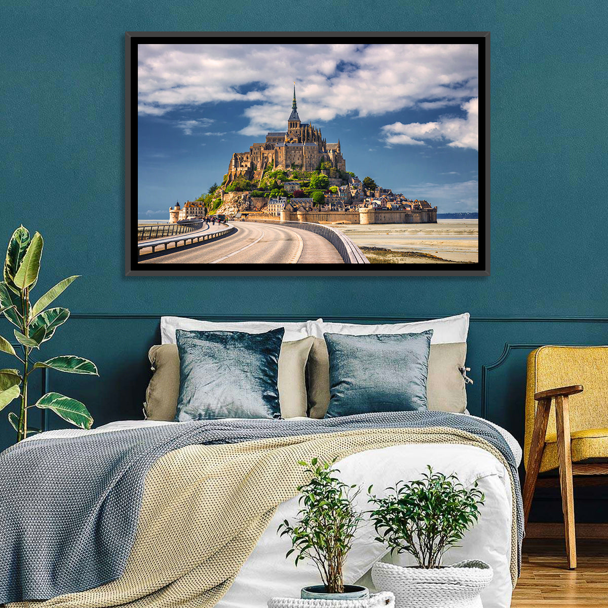 Mont Saint-michel at Low Tide Wall Art