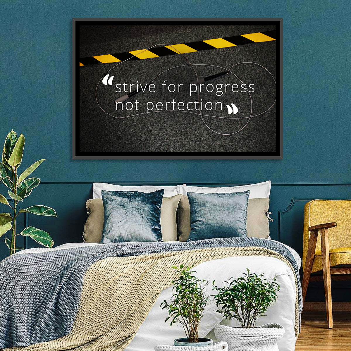 Strive for Progress Not Perfection Wall Art