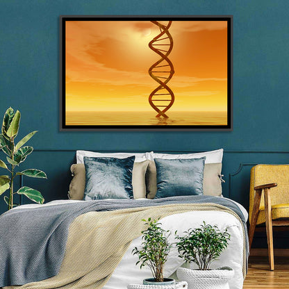 Dna Helix at Sunset Wall Art