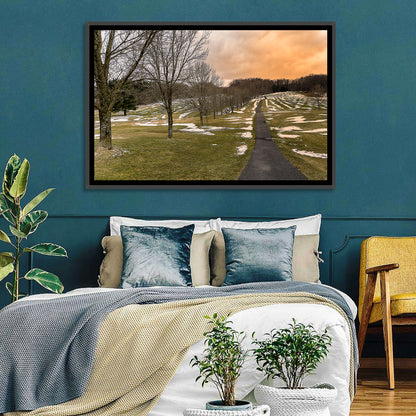 Roscoe Conkling Park Winter Path Wall Art