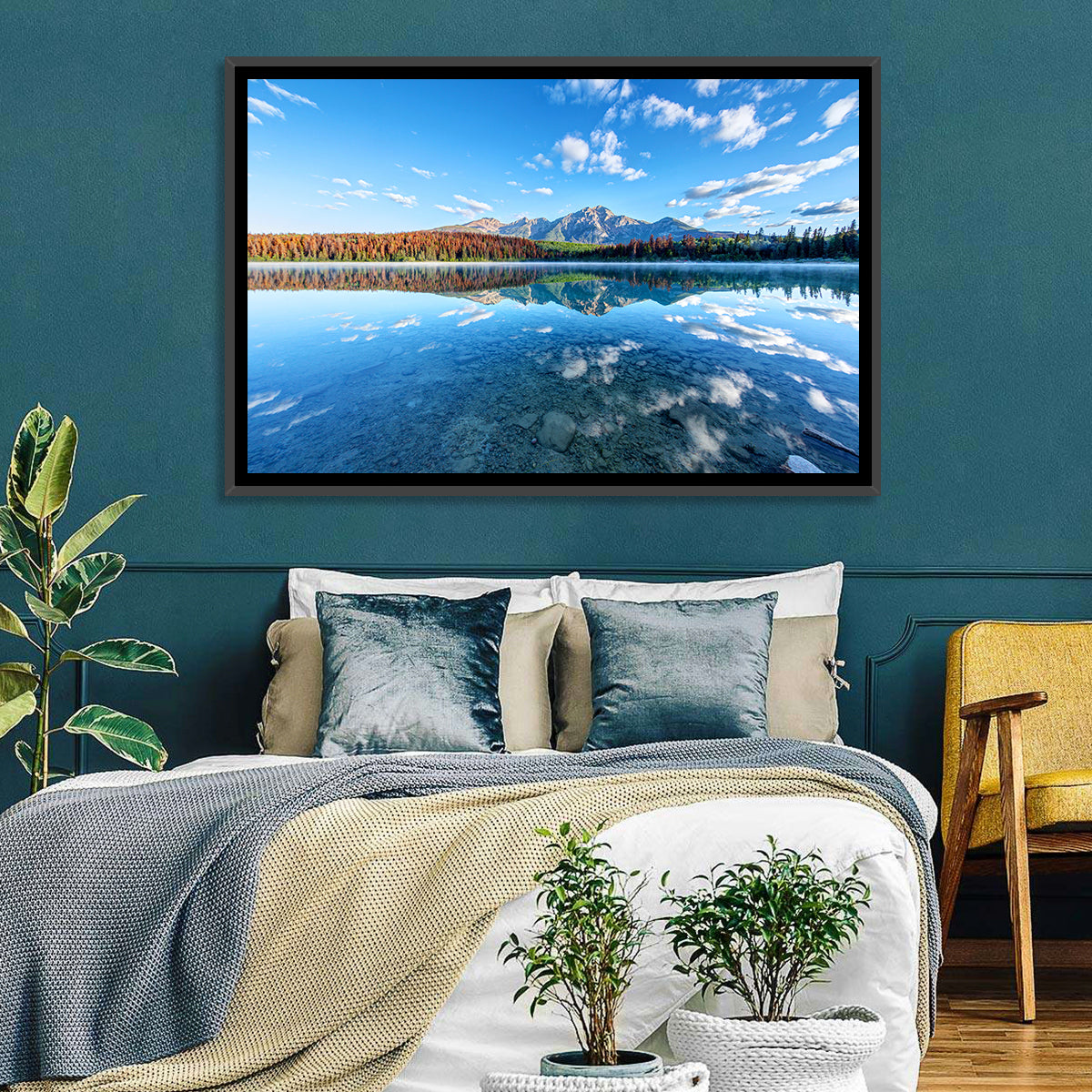 Patricia Lake Autumn Reflection Wall Art