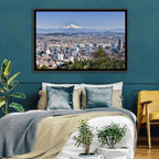 Portland Skyline with Mount Hood Wall Art