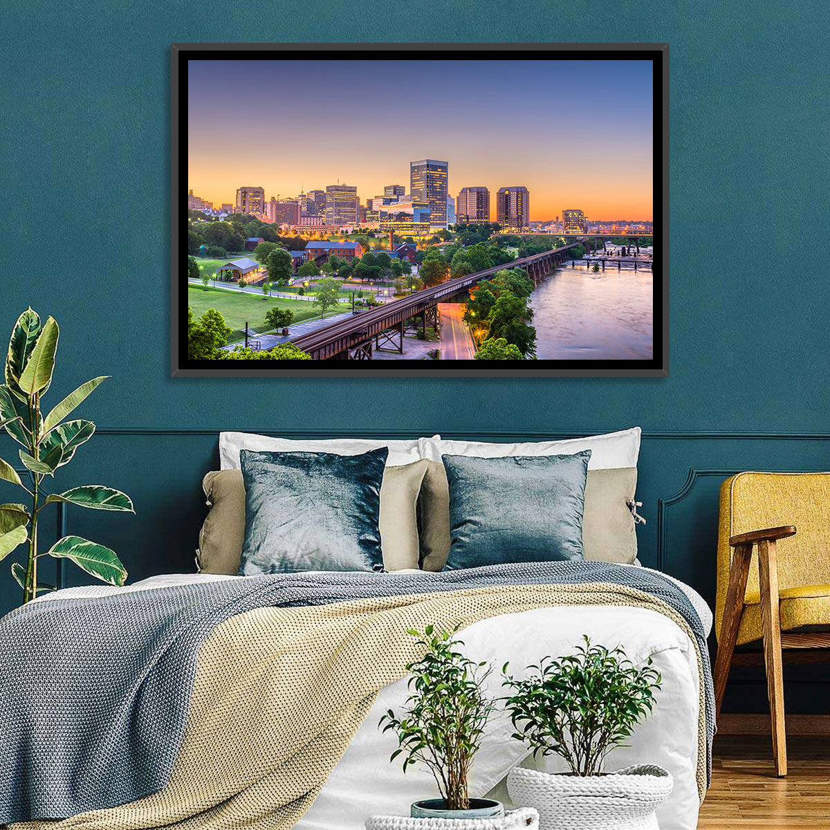 Richmond Skyline at Golden Hour Wall Art