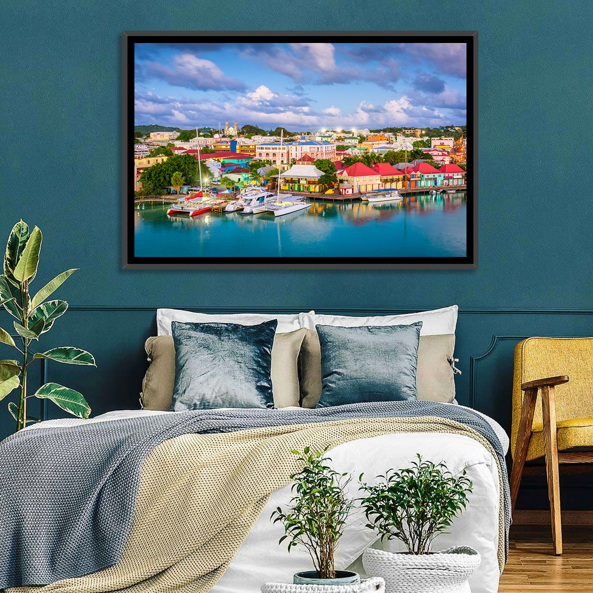 St. John’s Harbor at Golden Dusk Wall Art