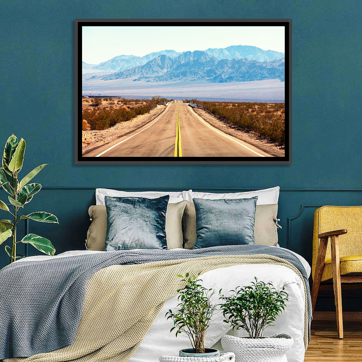 Mojave Desert Route 66 Wall Art in a room, landscape