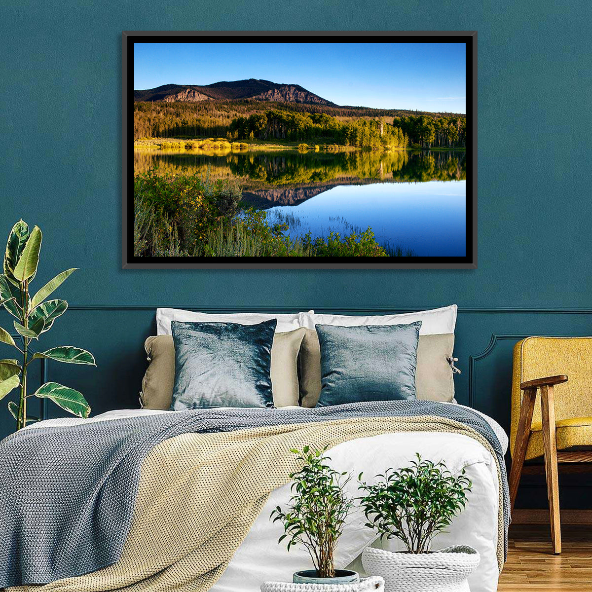 Golden Hour Mountain Lake Wall Art
