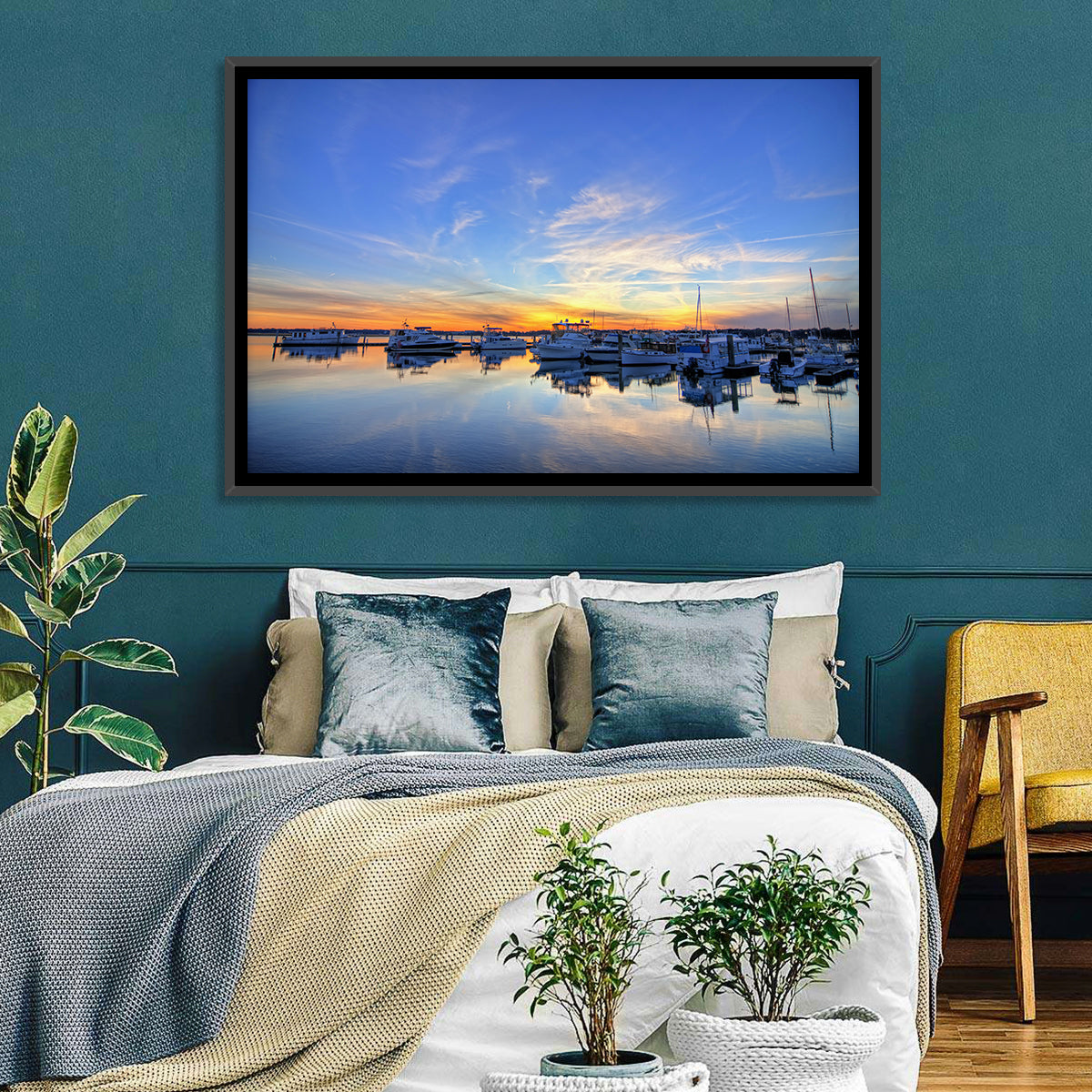 Marina at Golden Hour Wall Art