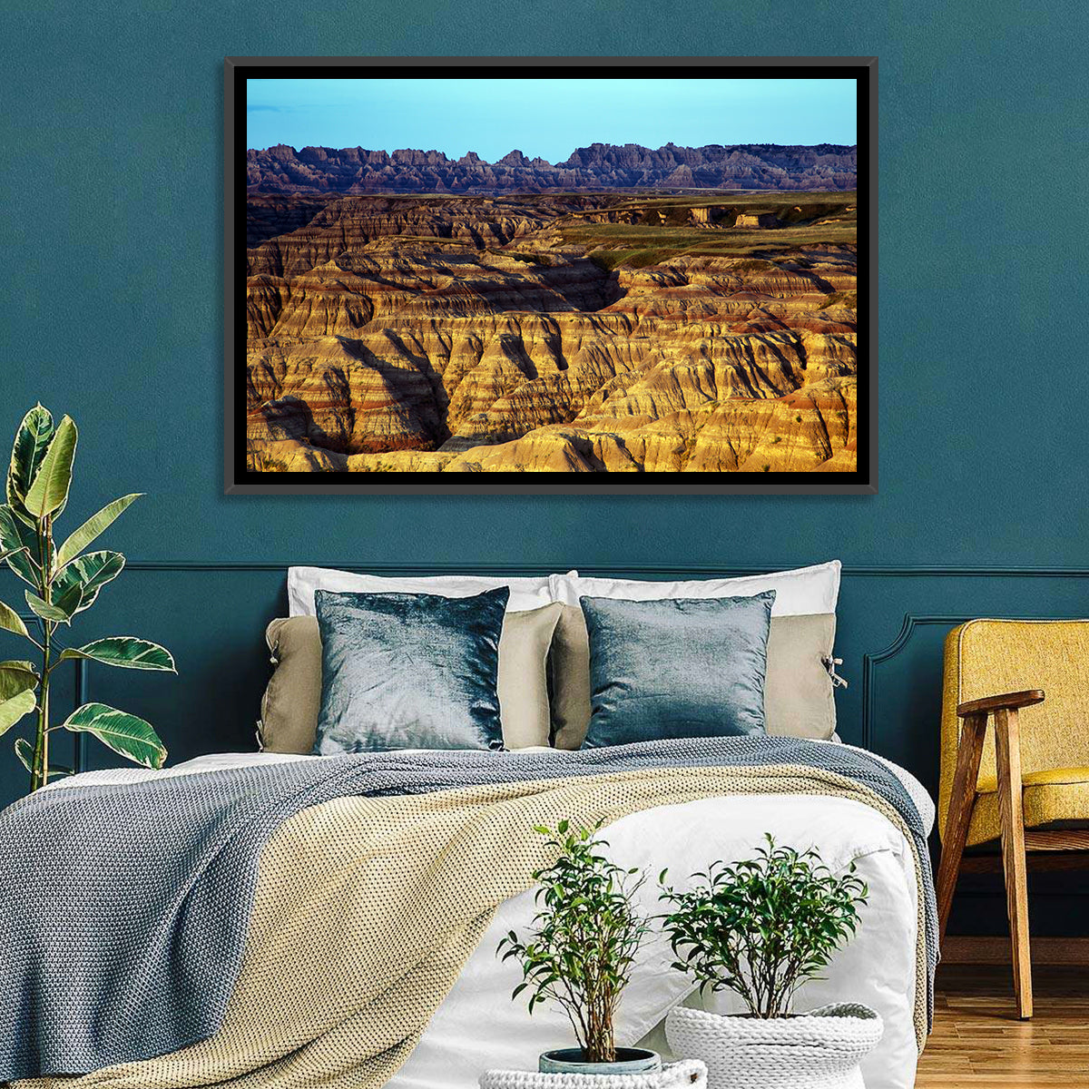 Badlands National Park Wall Art in a room, landscape