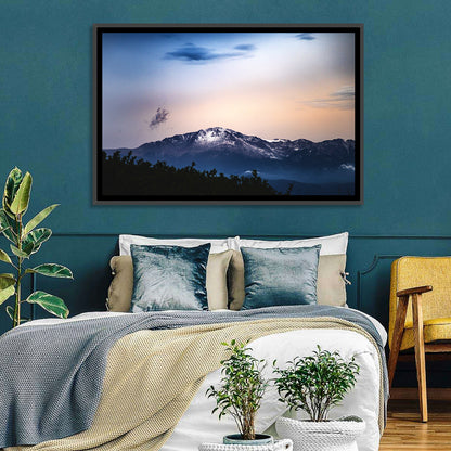 Snow-capped Pikes Peak at Dusk Wall Art