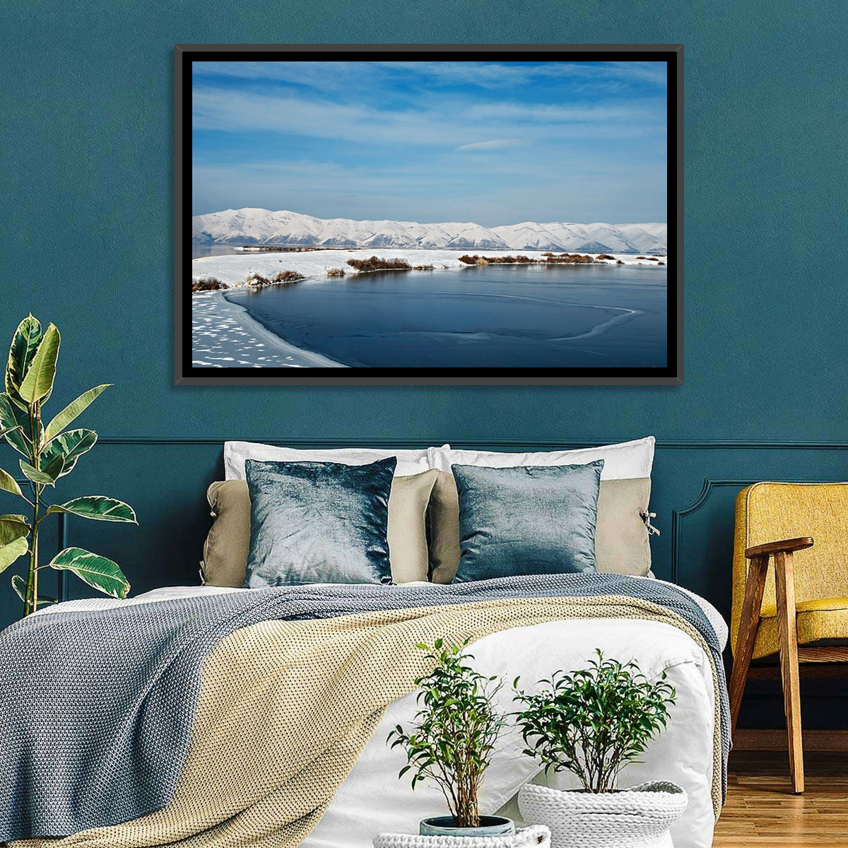 Lake Sevan Winter Landscape Wall Art