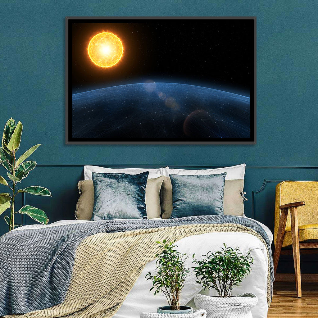 Alien Planet and Sun Wall Art