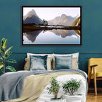 Mitre Peak Reflection at Milford Sound Wall Art