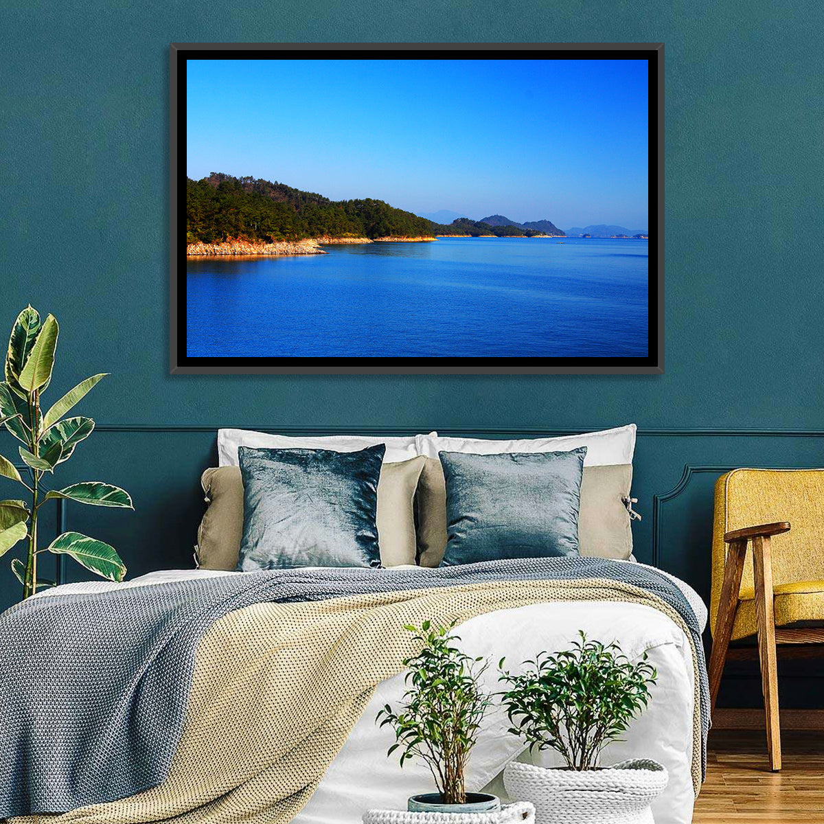 Qiandao Lake Rocky Shoreline Wall Art