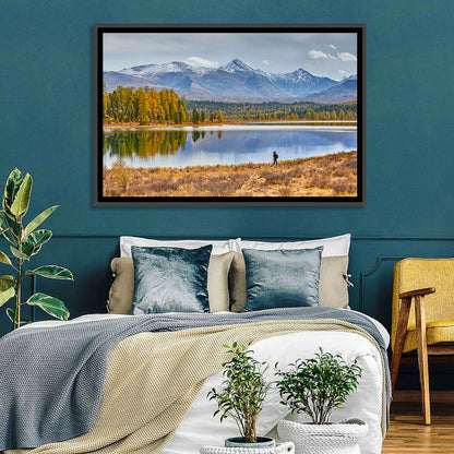 Autumn Mountain Lake Reflection Wall Art