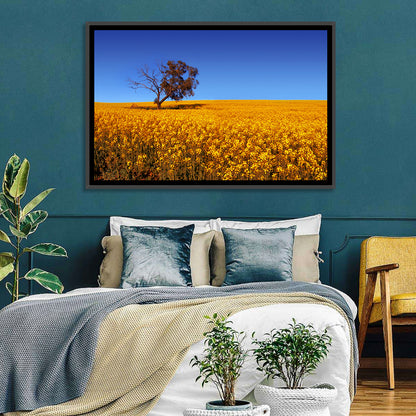 Canola Field with Lone Tree Wall Art
