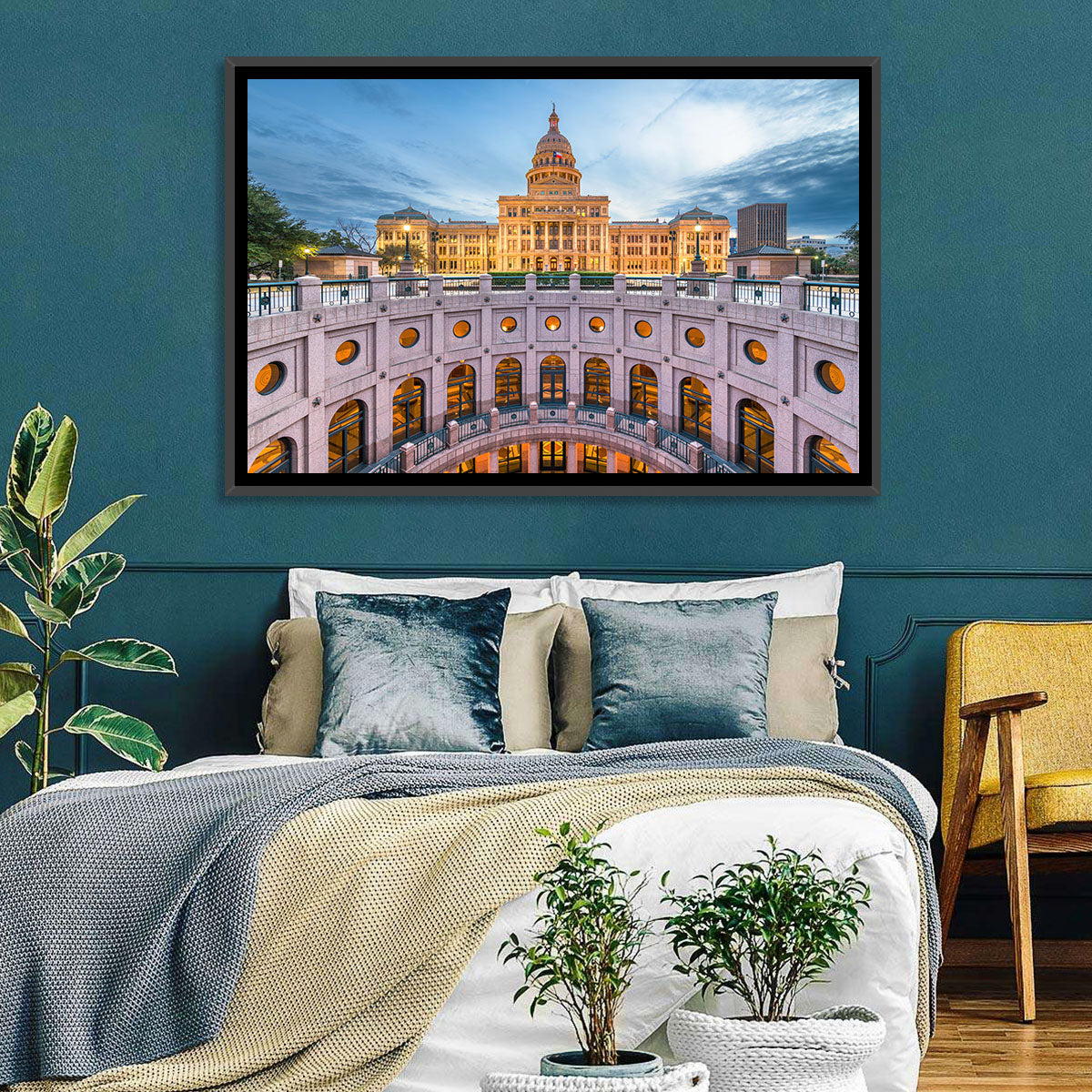 Texas State Capitol Wall Art in a room, landscape