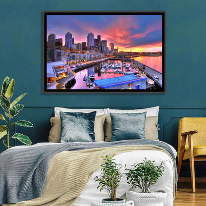 Seattle Skyline at Sunset Wall Art