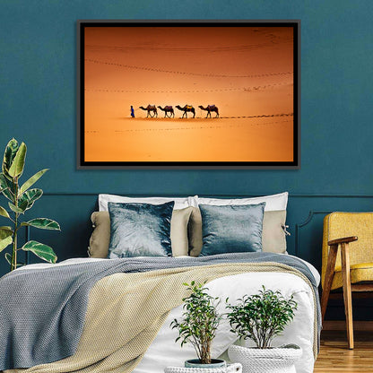 Camels In Sahara Desert Wall Art