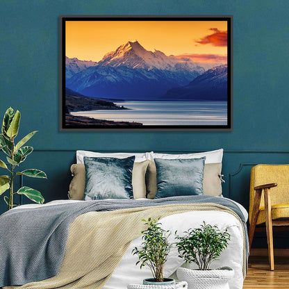 Aoraki Mount Cook Over Lake Pukaki Wall Art