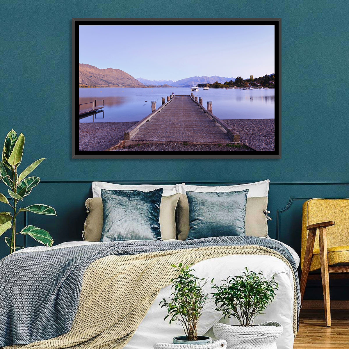 Wanaka Pier at Twilight Wall Art