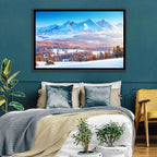 Snowy Mountain Peaks at Sunrise Wall Art
