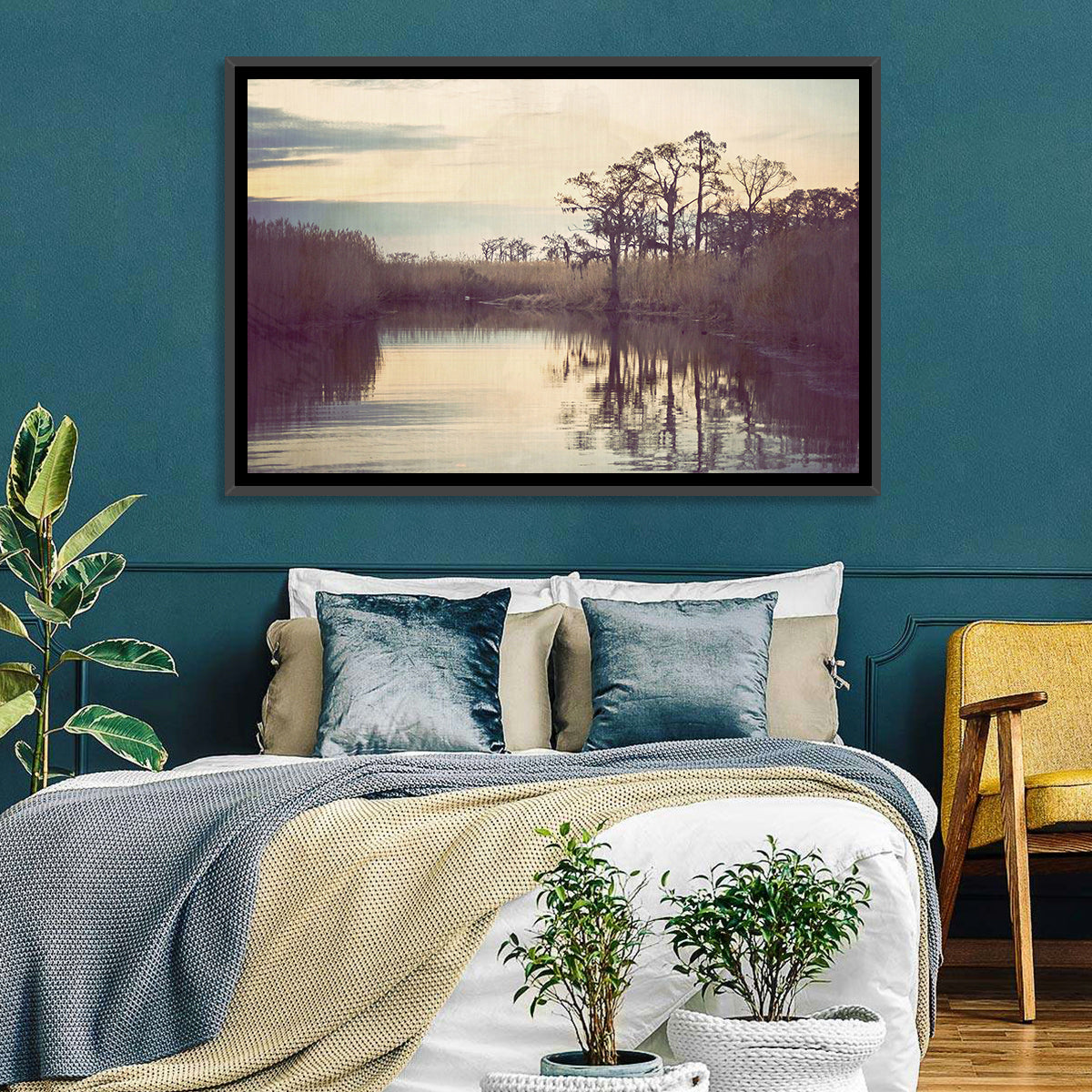 Louisiana Cypress Swamp at Dusk Wall Art