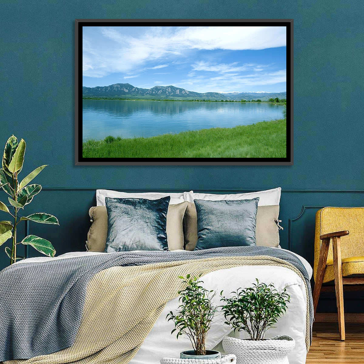 Boulder Reservoir and Flatirons Wall Art